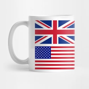 The American and United Kingdom Flag x2 Mug